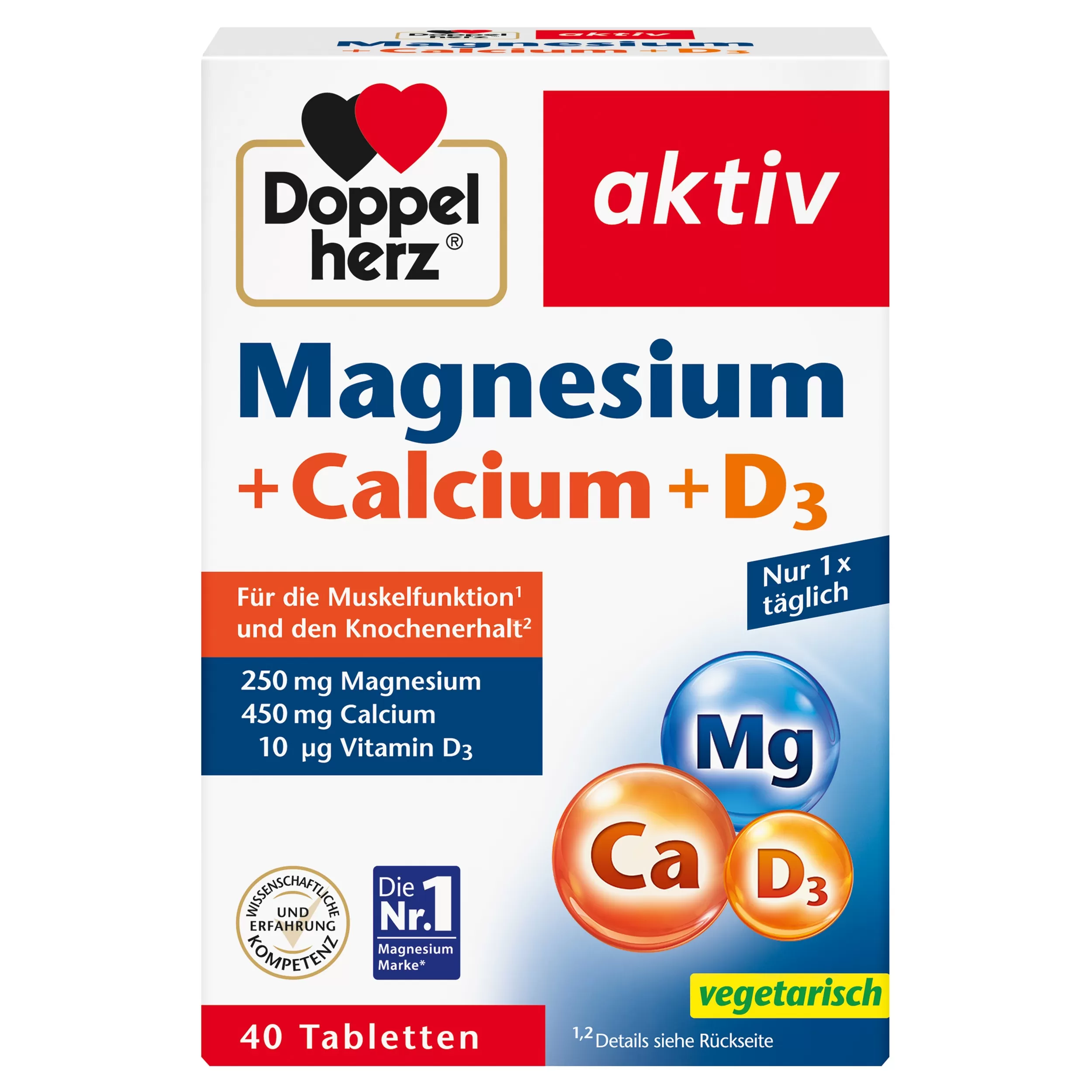 Doppelherz aktiv Magnezij + kalcij + D3