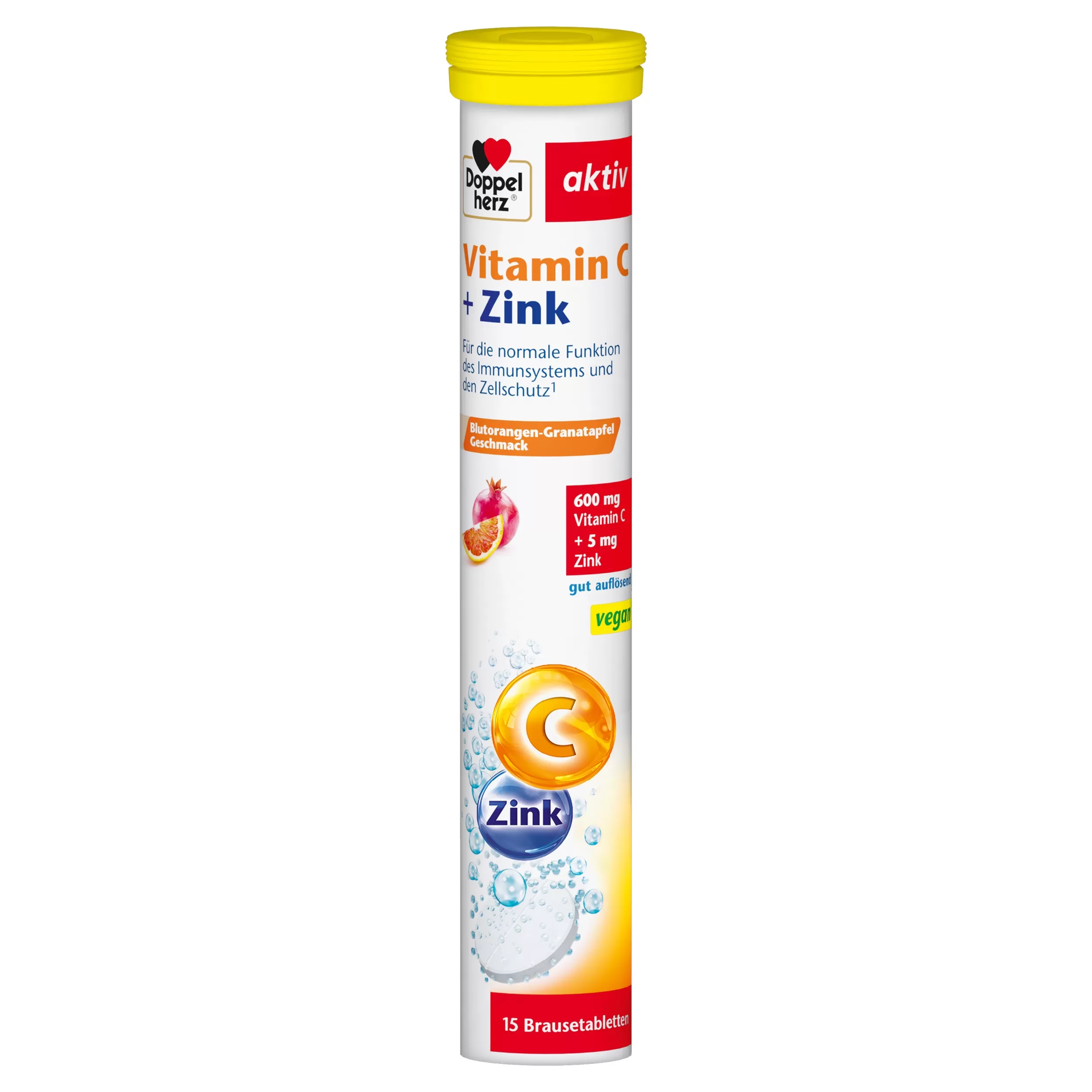 Doppelherz aktiv Vitamin C + cink, 15 šumečih tablet