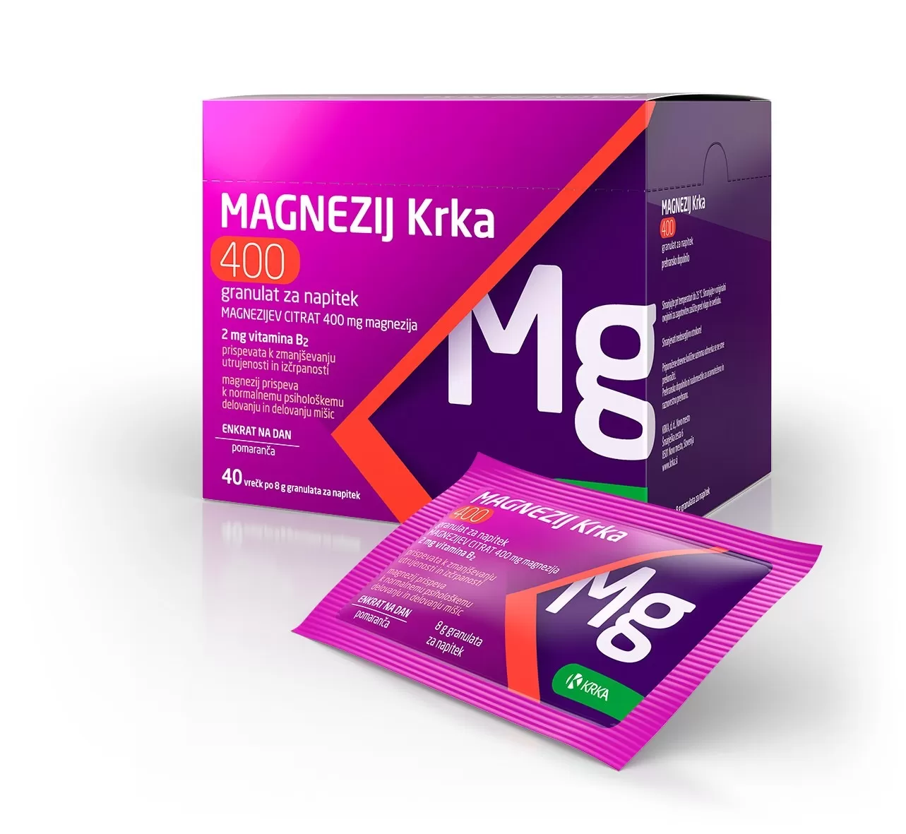 Magnezij Krka 400, 40 vrečk