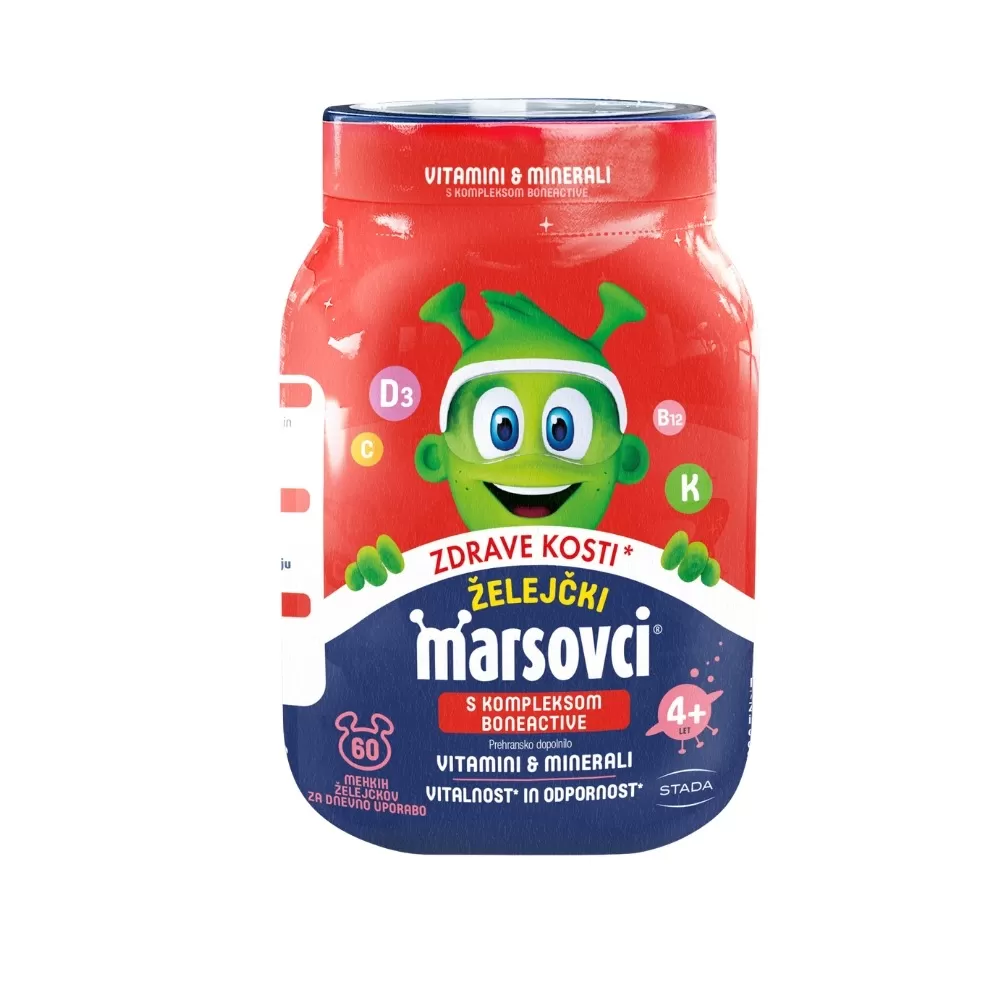 MARSOVCI BONEACTIVE 4+ 60 želejčkev