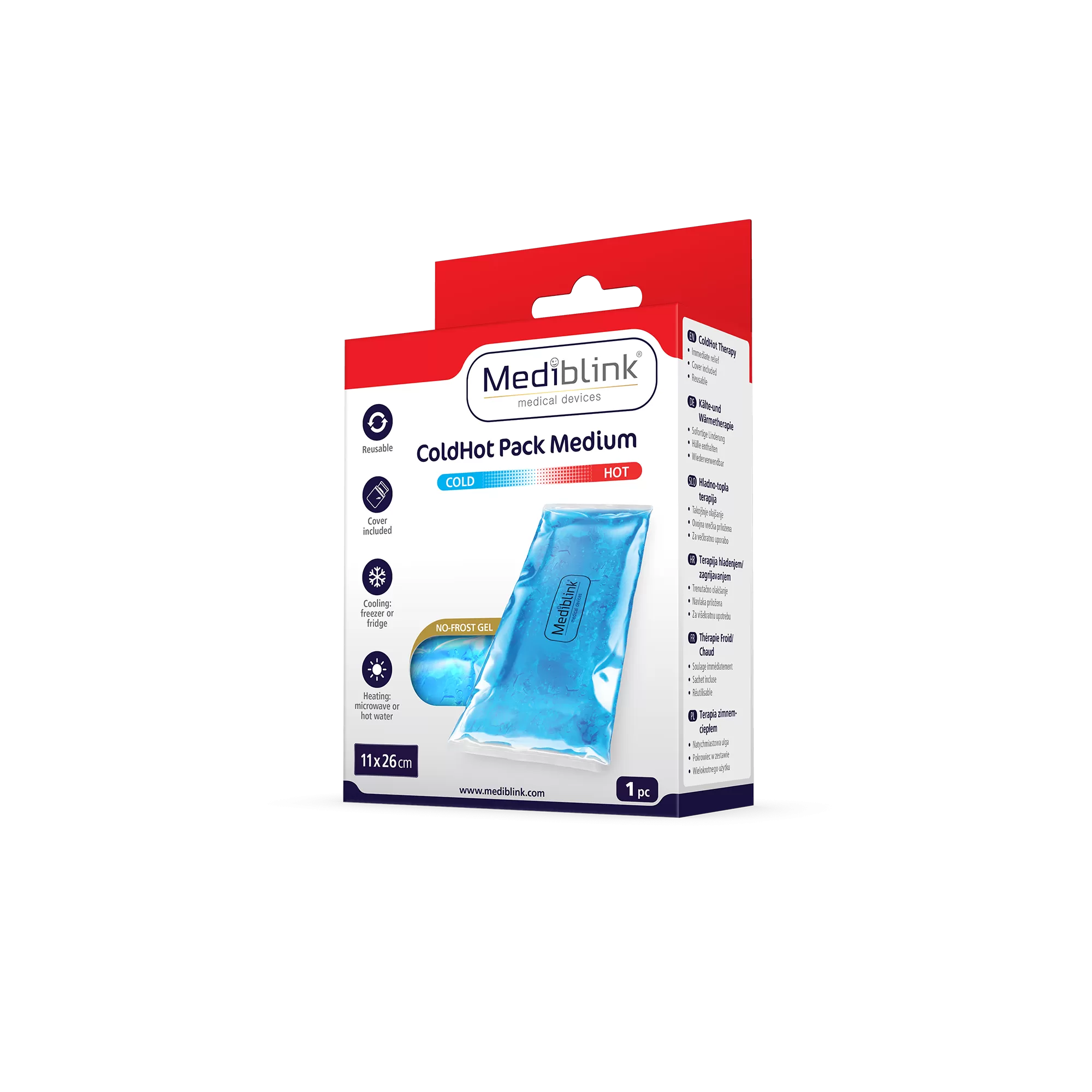 Mediblink hladilno-toplotna blazinica  M 11 x 26 cm