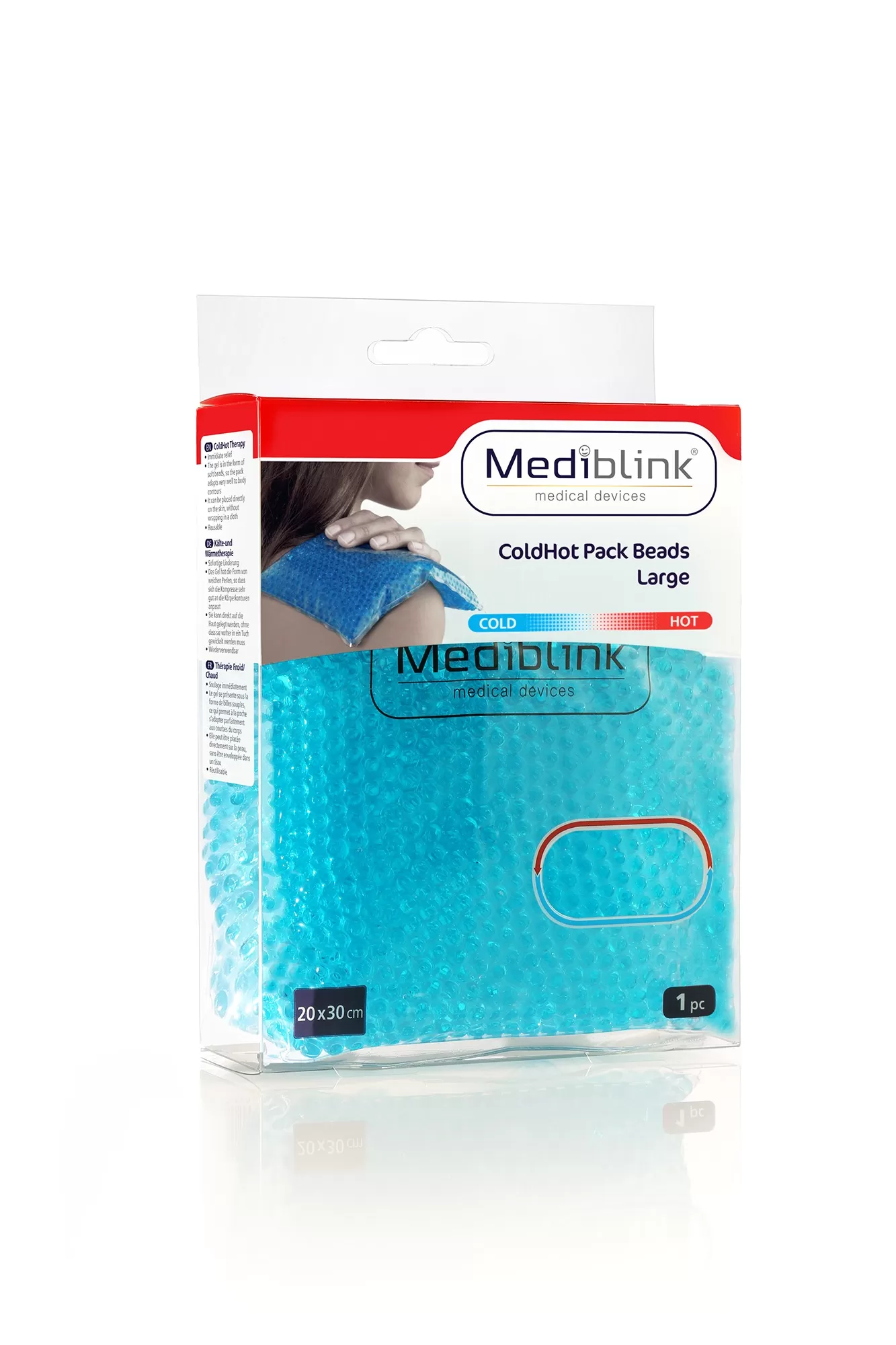 Mediblink hladilno-toplotna blazinica s kroglicami L 20 x 30 cm
