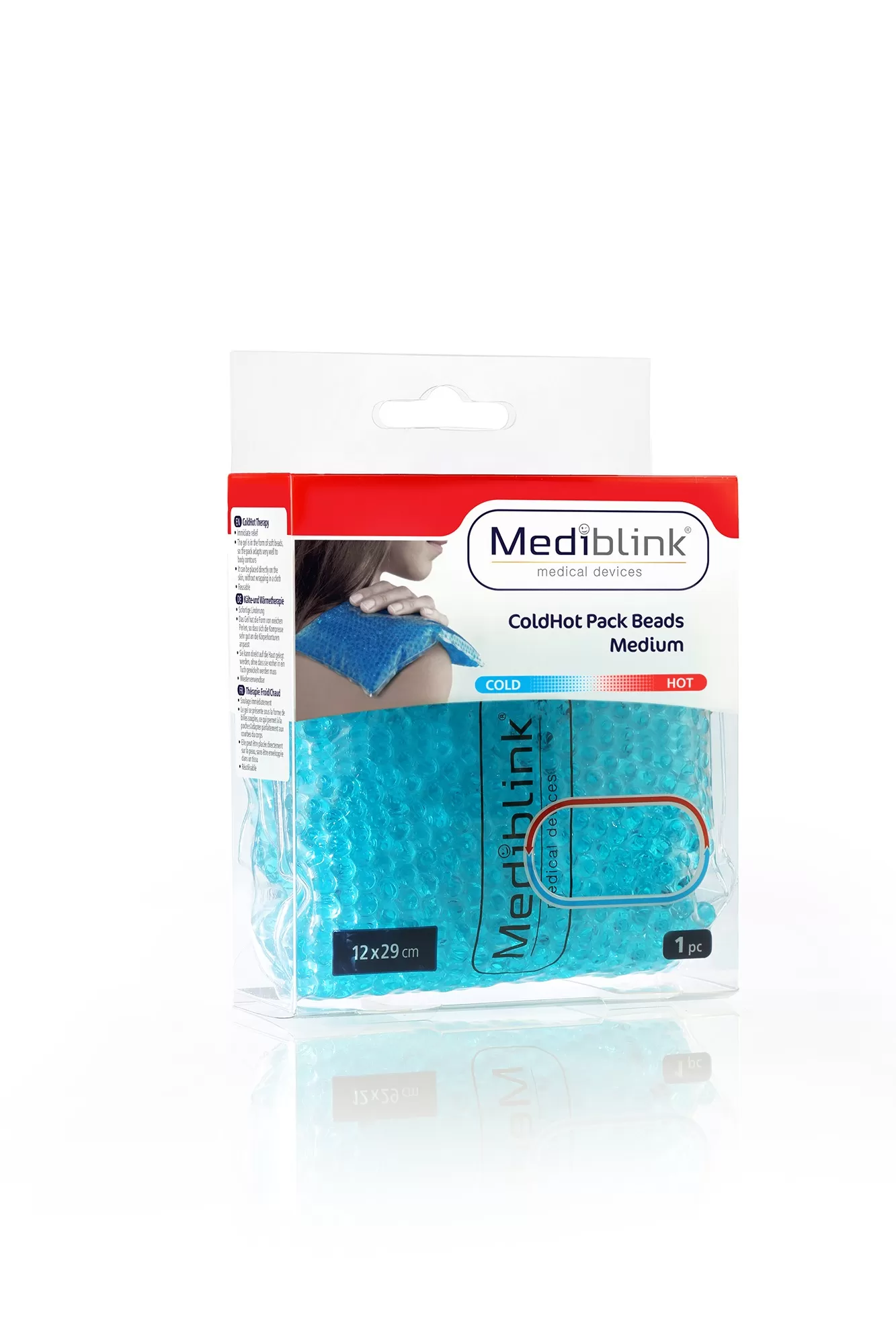 Mediblink hladilno-toplotna blazinica s kroglicami M 12 x 29 cm