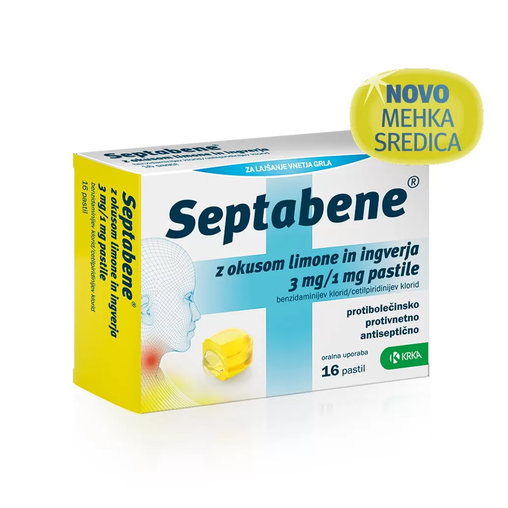 SEPTABENE pastile limona & ingver