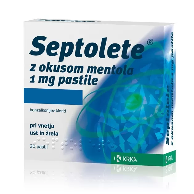 Septolete plus mentol, 5 mg/1 mg pastile