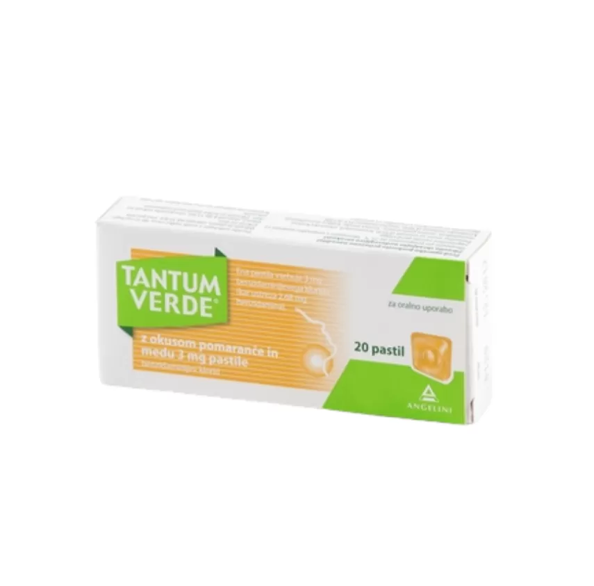 Tantum Verde pomaranča/med, 3 mg pastile