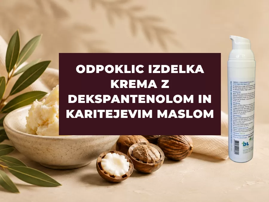 OBVESTILO ZA JAVNOST: Prostovoljni odpoklic kozmetičnega izdelka Krema z dekspantenolom in karitejevim maslom 