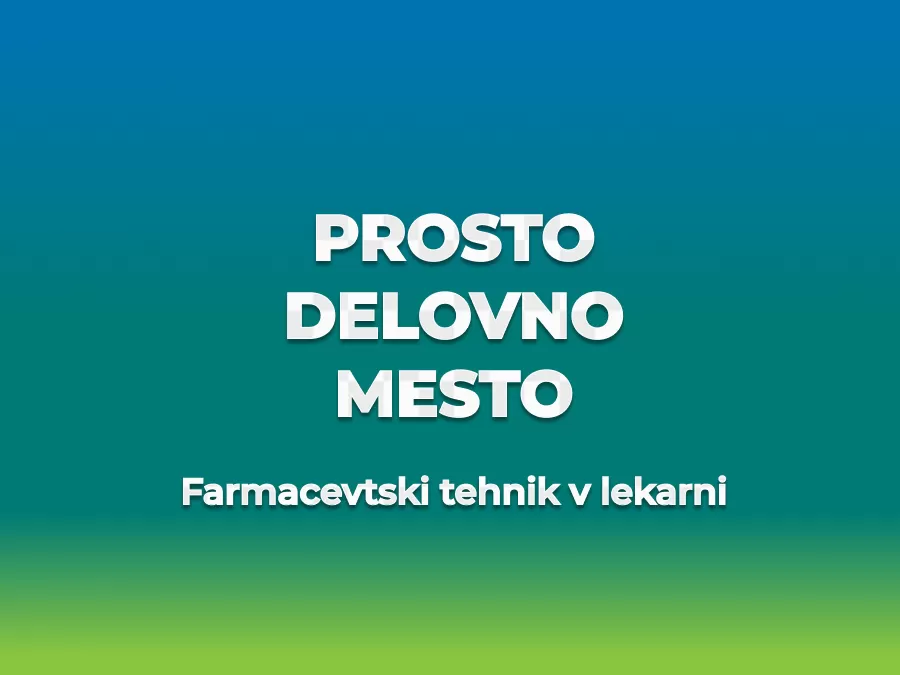 RAZPIS ZA PROSTO DELOVNO MESTO- rok za prijavo 1.10.2026